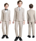 JPF Boy's Formal Suit Set Slim Fit Kids Tuxedo Suits - Image 6