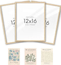 KensTro 12x16 Set of 3 Natural Oak Wood Picture Frame by KensTro