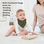 Susurration Muslin Baby Bibs 10Pack Baby Bandana Drool Bibs Soft Adjustable - Image 5