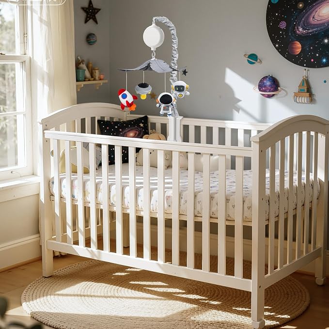 Feisike Space Crib Mobile, Spaceman Baby Mobile - Image 4