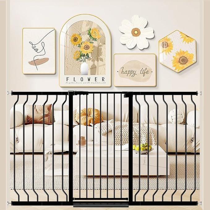 WAOWAO Extra Tall 40.55" Baby Gate 29.92-63.38" Wide Pressure Mounted Walk by WAOWAOBABYSAFETYPRODUCTS