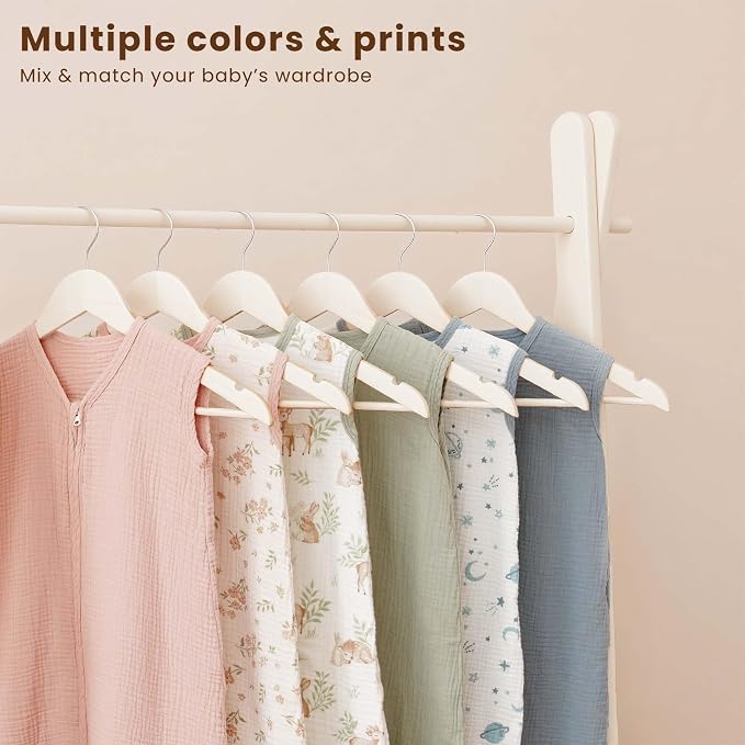 Konssy Muslin Baby Sleep Sack 0-6 Months 0.8 TOG, 2 Pack 100% Cotton Wearable - Image 7