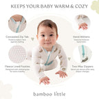 Bamboo Little Soft Baby Footie Pajamas, Baby Clothes, Newborn Sleepers - Image 2
