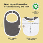 8-Pack Organic Baby Bibs for Boys, Girls - Image 3