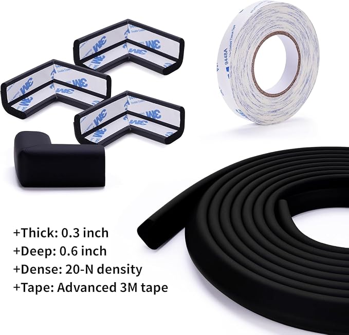 Baby Proofing Edge and Corner Guards, 2 Pack Safety Furniture Bumper - Image 2