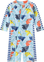 Toddler Baby Boys Swimsuit Rashguard One Piece Zipper Bathing Suit - Image 2