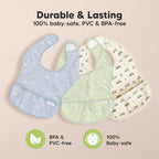 3-Pack Waterproof Baby Bibs for Eating - Image 9