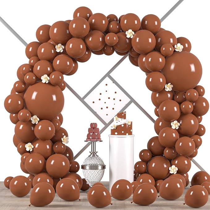 90pack Coffee Balloons Different Size 18/12/10/5 Inch Coffee Balloon Garland by Voircoloria