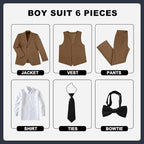 JPF Boy's Formal Suit Set Slim Fit Kids Tuxedo Suits - Image 2