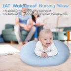 LAT Waterproof Nursing Pillow for Breastfeeding, Waterproof Removable Cover - Image 2