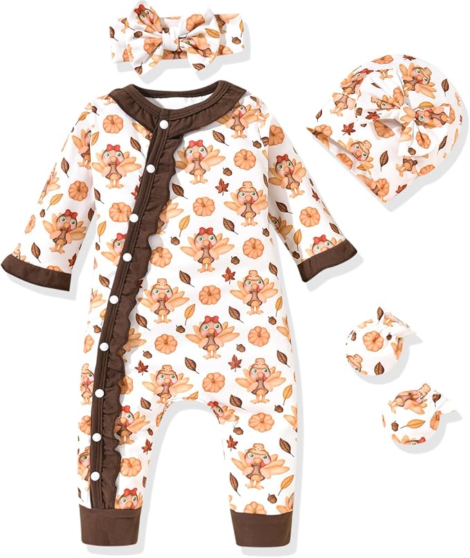 Aalizzwell Baby Girls Romper Outfit Fall Winter Clothes by Aalizzwell