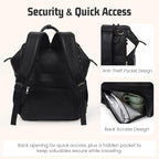 Premium Vegan Leather Diaper Bag Backpack - Image 4