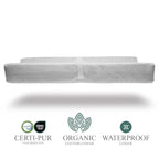Organic Cotton Contoured Baby Changing Pad w/Waterproof Foam Mattress, Includes - Image 2