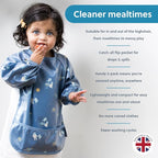 BIBaDO Mess Proof Baby Bib, 2 Pack Long Sleeve Bib, 6 month - Image 3