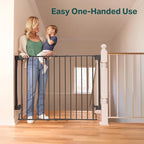 Cumbor 34" Extra Tall No Bottom Bar Baby Gate - Image 8