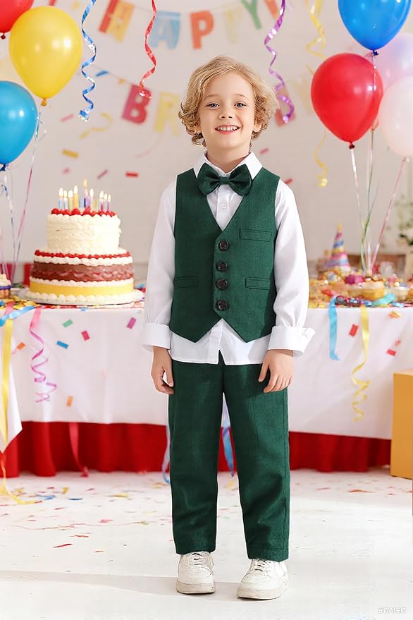 YOUNGER TREE Toddler Boy Clothes Suit Gentleman Wedding Outfits Baby Formal - Image 3