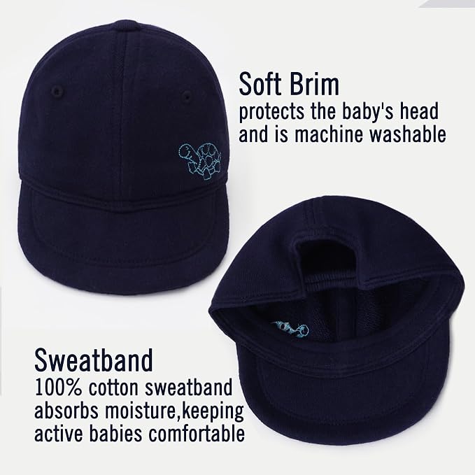 Keepersheep Baby Baseball Cap Infant Sun Hat, Cotton Knit - Image 2