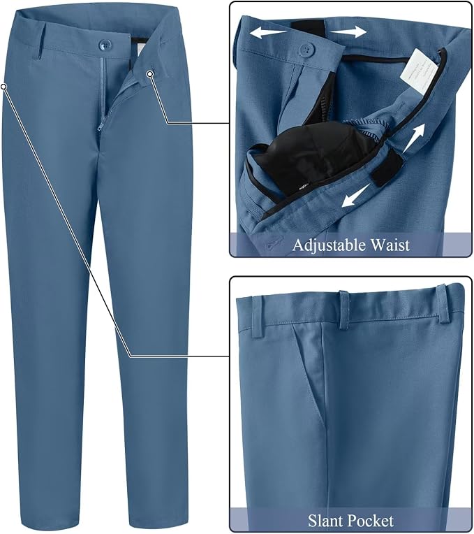 Boy's Suit Formal Slim Fit 5 Pieces Suit Set Blazer Vest Pants - Image 5