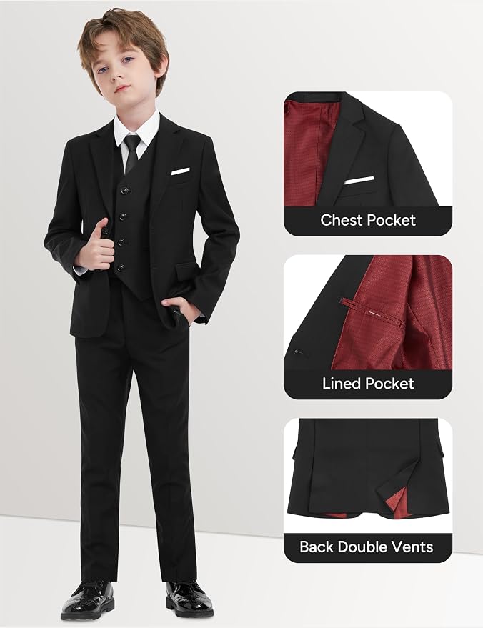 ELPA ELPA Boys' Formal Suit Set, - Image 3