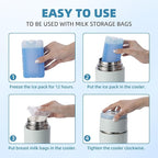 Portable Breast Milk Cooler, Stainless Steel Breastmilk Storage Keeps - Image 5