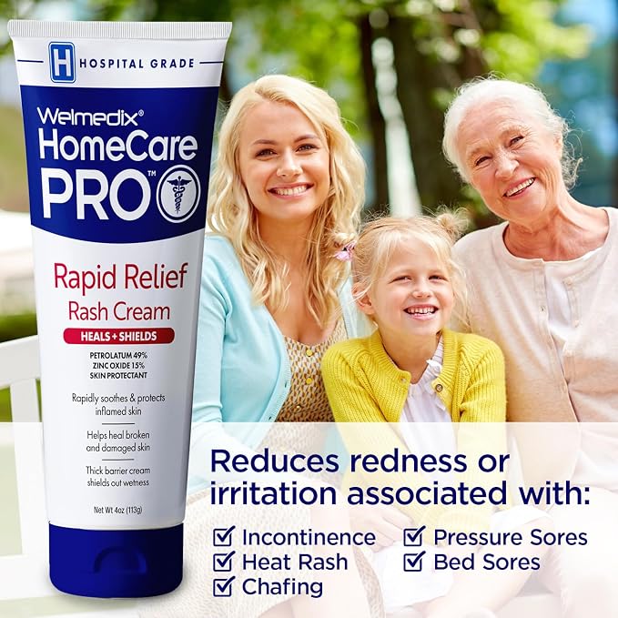 Welmedix HomeCare PRO Rapid Relief Adult Diaper Rash Cream – Extra Thick - Image 7