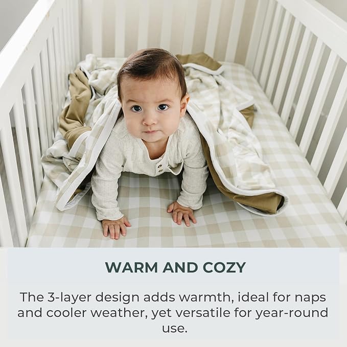 Pobibaby Premium Baby Blanket, Soft Stretchy Quilt - Image 4