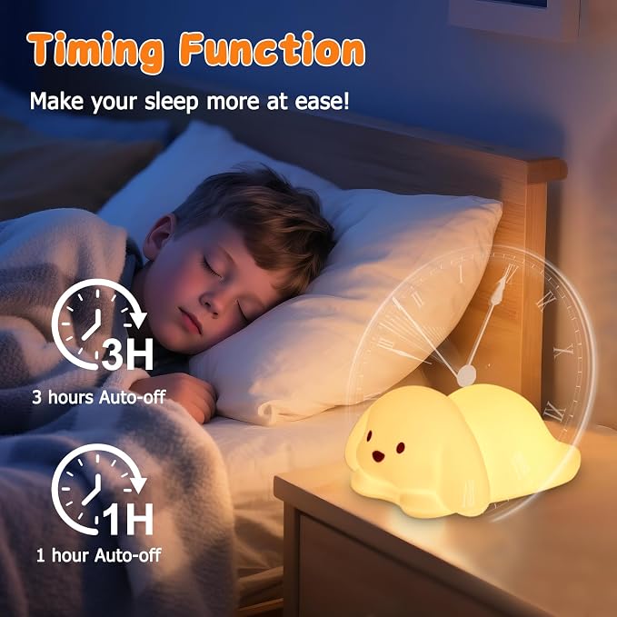 Tremdwoto Dog Night Light for Kids, Cute 7 Colorful Night Light Baby Girl - Image 4