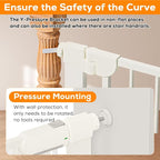 29.5-46" Baby Gate for Stairs, Baby Safety Essentials, Auto Close Gate for - Image 6