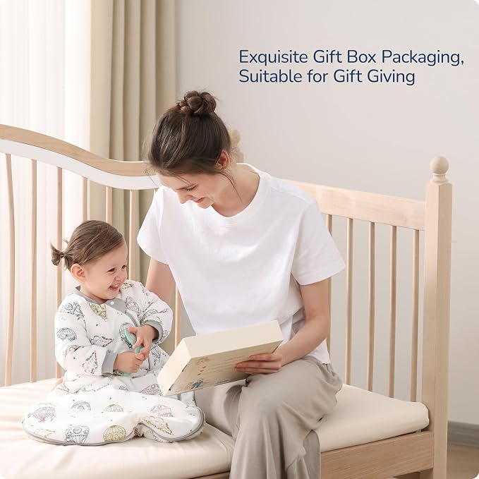 Baby Sleep Sack 18-24 Months, Cotton Detachable Long Sleeve Sleep Sack - Image 8
