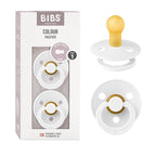 BIBS Pacifiers Colour Collection | Natural Rubber Baby Pacifier | Round Nipple by BIBS