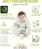 HAPIU Rayon from Bamboo Baby Footed Pajamas, 2 Way Zipper YKK, Footie - Image 2