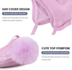 JANGANNSA Basic Winter Baby Boys Beanie Pompom Knitted Girls Hat Kids Earflap - Image 4