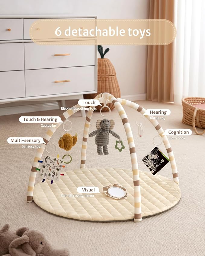 Blissful Diary Baby Play Gym Mat, Tummy Time Activity Mat - Image 3