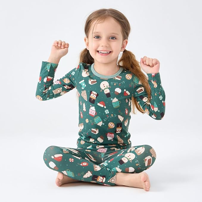 pureborn Baby Toddler Kids Viscose from Bamboo Pajamas Set Pjs 2pcs 18M-8Y - Image 3