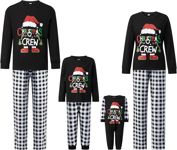 Awoscut Christmas Family Matching Pajamas Christmas Pjs Holiday Nightwear - Image 6
