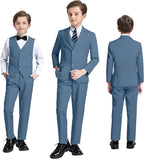 JPF Boy's Formal Suit Set Slim Fit Kids Tuxedo Suits - Image 6