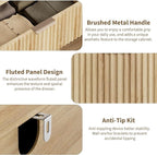 QUW Fluted Dresser for Bedroom - Image 5