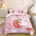 QOOMO Strawberry Rabbit Comforter Set by QOOMOHOME