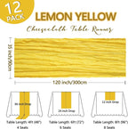 12 Pack Lemon Yellow Cheesecloth Table Runner 10Ft Gauze Cheese Cloth Table - Image 2