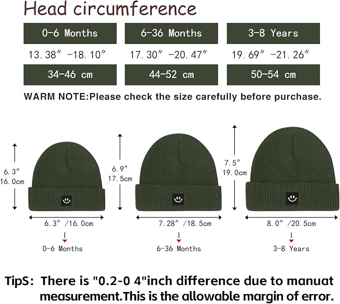 MaxNova Baby Beanie Kids Hat for Girls Boys 0-8 Years - Image 7