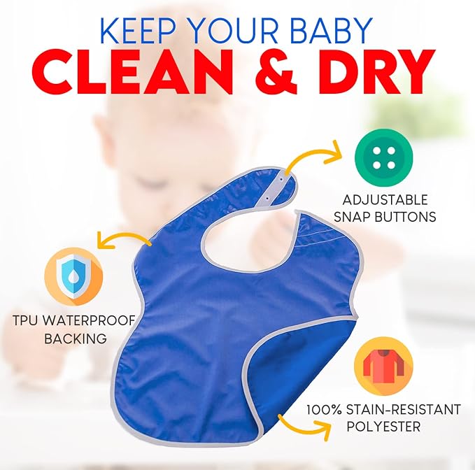 Large Waterproof Bibs Pastel Collection - Image 7