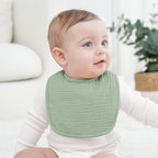 100% Cotton Muslin Baby Bibs 10-Pack Baby Drool Bibs - Image 4