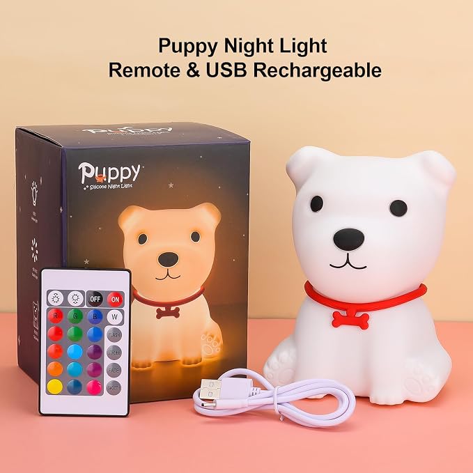 Tremdwoto Dog Night Light for Kids, Cute Colorful Night Light - Image 8