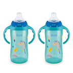 NUK Learner Cup, 10 oz, 2 Pack, 8+ Months – BPA Free, Spill Proof Sippy Cup by NUK