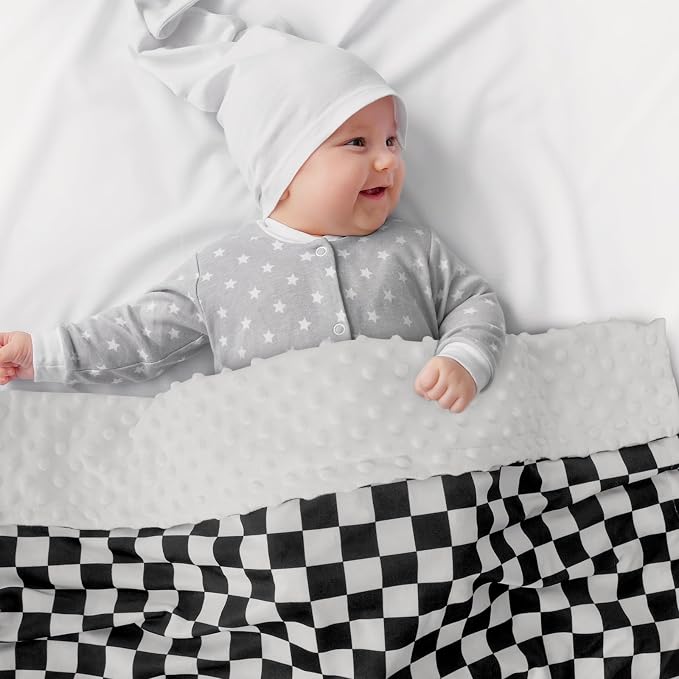 Checkered Baby Blankets for Boys, Comfy Durable Blanket - Image 5