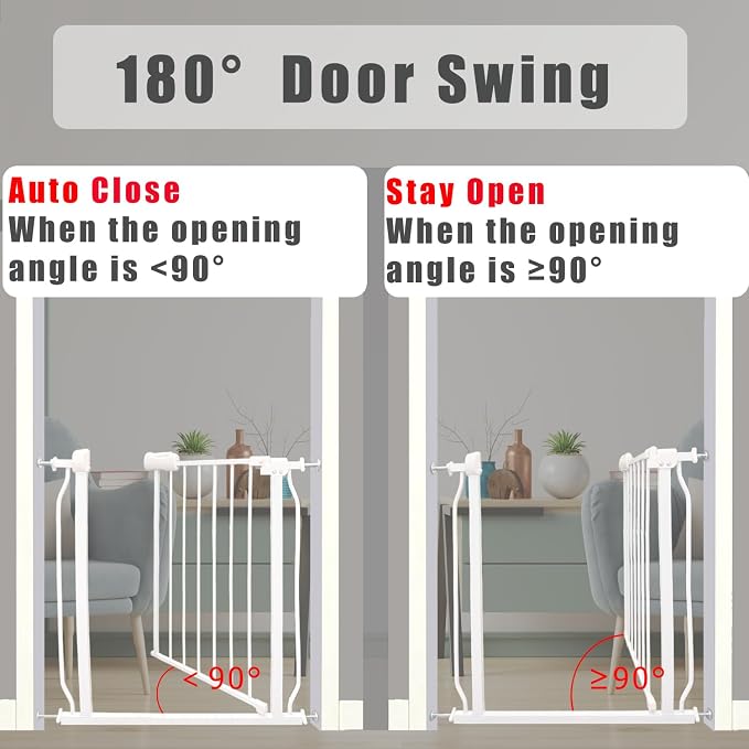 24-29 Inch Narrow Baby Gate, Pressure Mounted No Drilling Dog Gate - Image 3