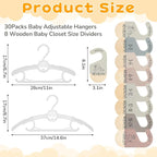 Hsei 30 Packs Baby Hangers for Nursery Closet - Image 2