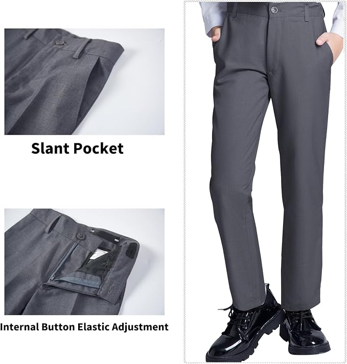 Boys' Suits Formal Slim Fit Tuxedo Boys Vest and Pants Set - Image 4