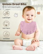 Lictin 8-Pack Muslin Baby Bibs - Image 5