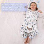 WONDAY Toddler Sleep Sack with Feet, 0.5 Tog Sleeping Sacks - Image 5